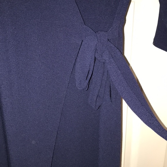 NWT Topshop navy 3/4 sleeve wrap dress size US 4 - Picture 7 of 10